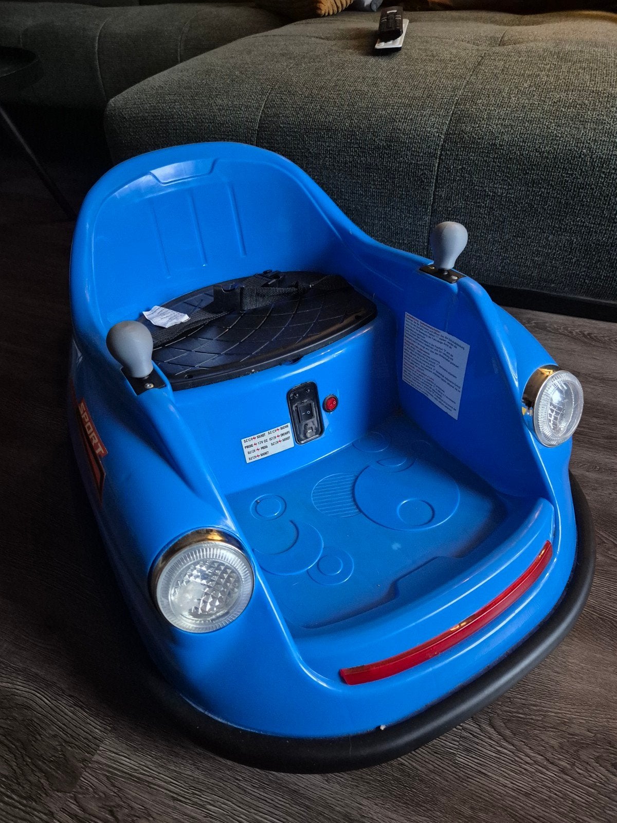Blauwe botsauto voor kinderen (defecte accu), Gebruikt