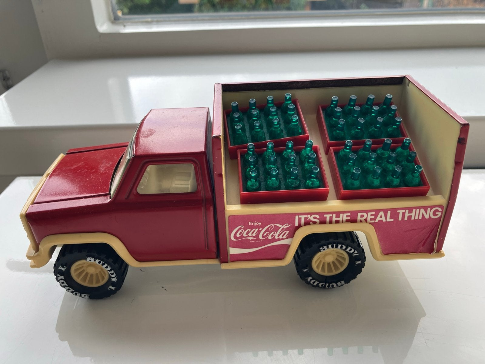 Vintage Coca-Cola Buddy L Vrachtwagen met Flessen, Ophalen of Verzenden, Gebruikt
