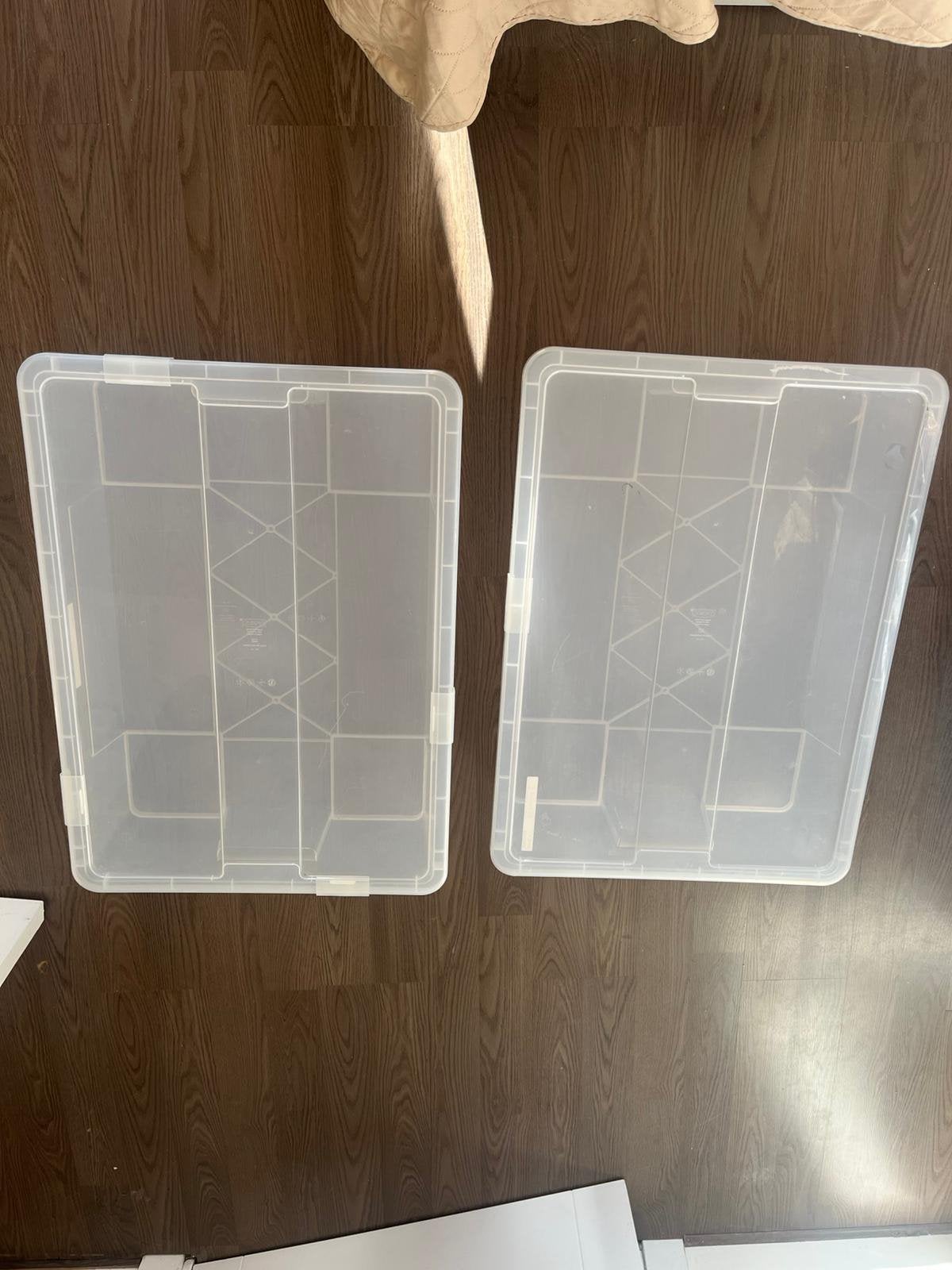2 plastic opbergbakken, Ophalen, Zo goed als nieuw, Minder dan 40 cm, Minder dan 35 cm