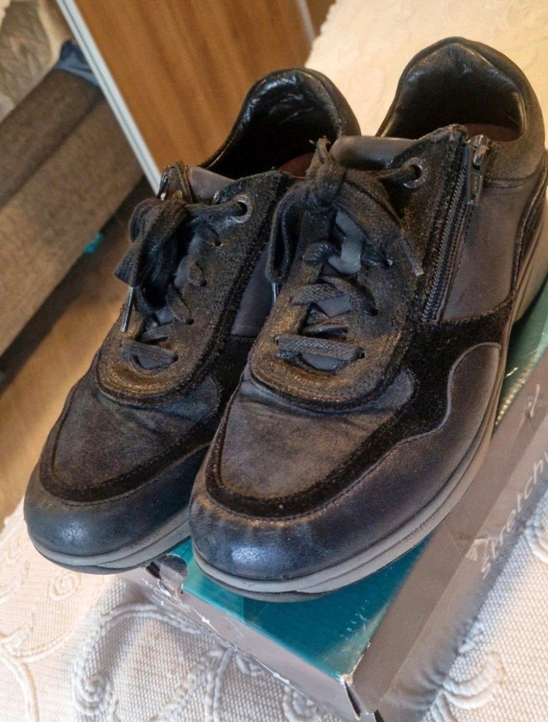 Gedragen nette Xsensible schoenen in blauw/zwart, Xsensible, Blauw, Ophalen of Verzenden, Sneakers of Gympen