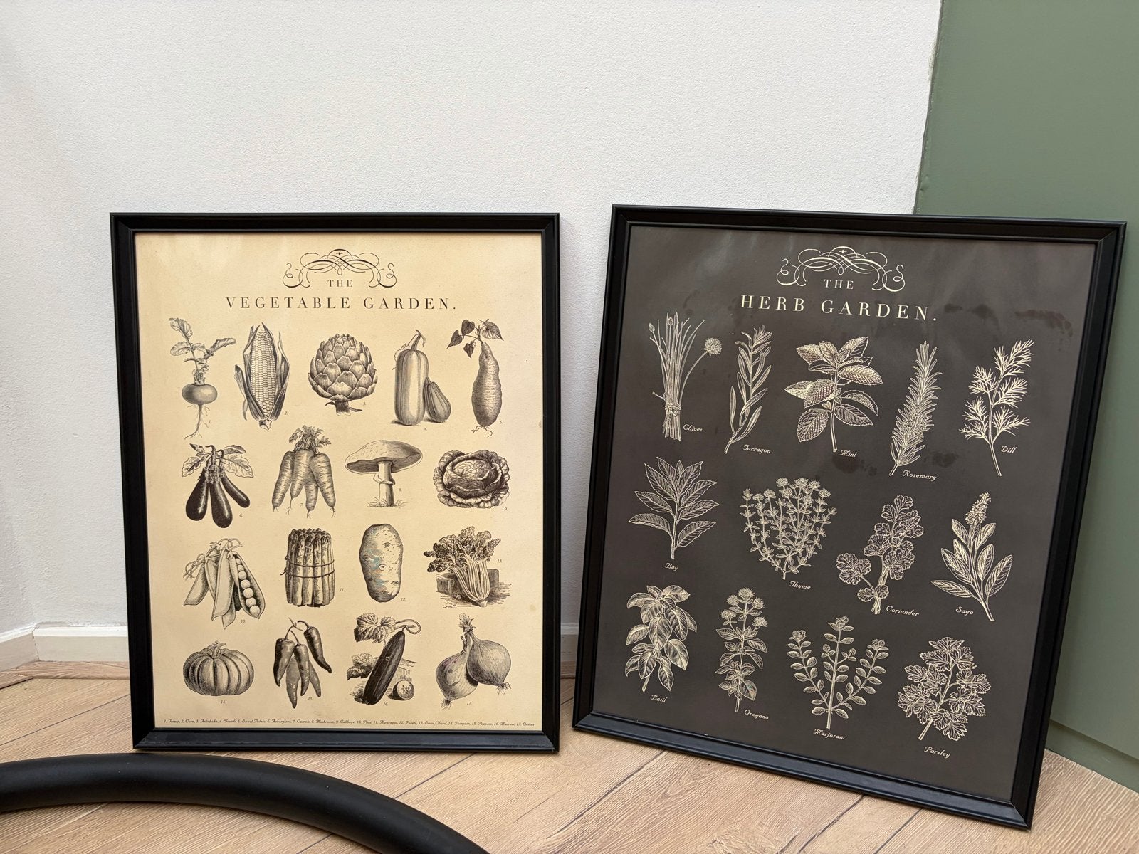 2 IKEA ingelijste botanische prints (groenten & kruiden), 50 – 75, Minder dan 50 cm, Ophalen of Verzenden, Print