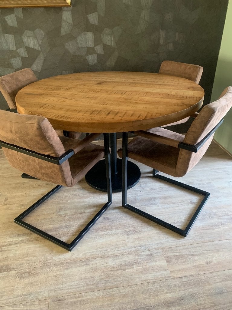 Eettafel rond, Ophalen, Rond, Zo goed als nieuw, Vijf personen of meer