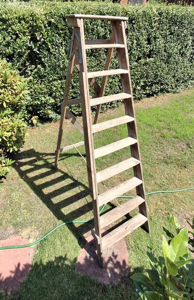 houten trapleer, Ophalen, Gebruikt