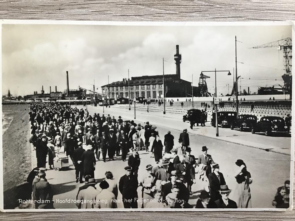 Rotterdam naar Feijenoord Stadion 1937, Verzenden, 1920 tot 1940, Gelopen, Zuid-Holland