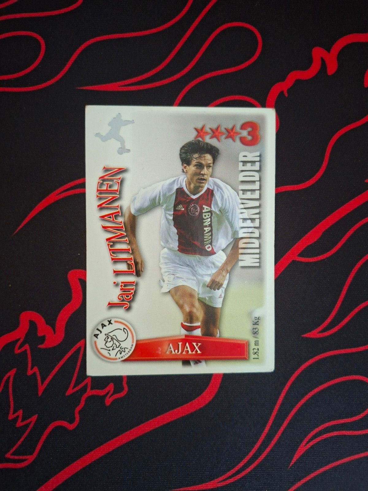 Jari Litmanen All Stars 2003-2004 Voetbalplaatje Ajax, Verzamelen, Ophalen of Verzenden, Zo goed als nieuw, Ajax, Spelerskaart