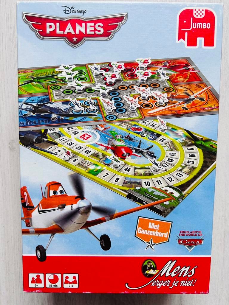 Disney Planes 2 in 1 Jumbo Ganzenbord/Bordspel 2-4 Spelers, Ophalen of Verzenden, Zo goed als nieuw, Rekenen