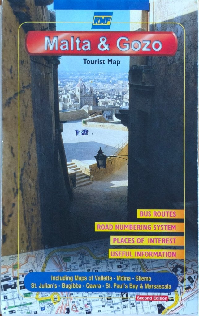 Kaart: MALTA & GOZO, Boeken, Europa, Ophalen of Verzenden, Reisgids of -boek, Gelezen