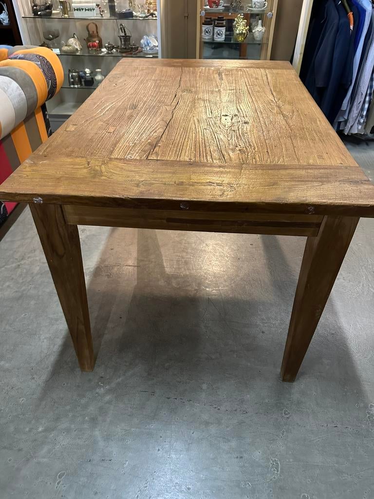 Houten eettafel, 100 tot 150 cm, C, C, Zo goed als nieuw