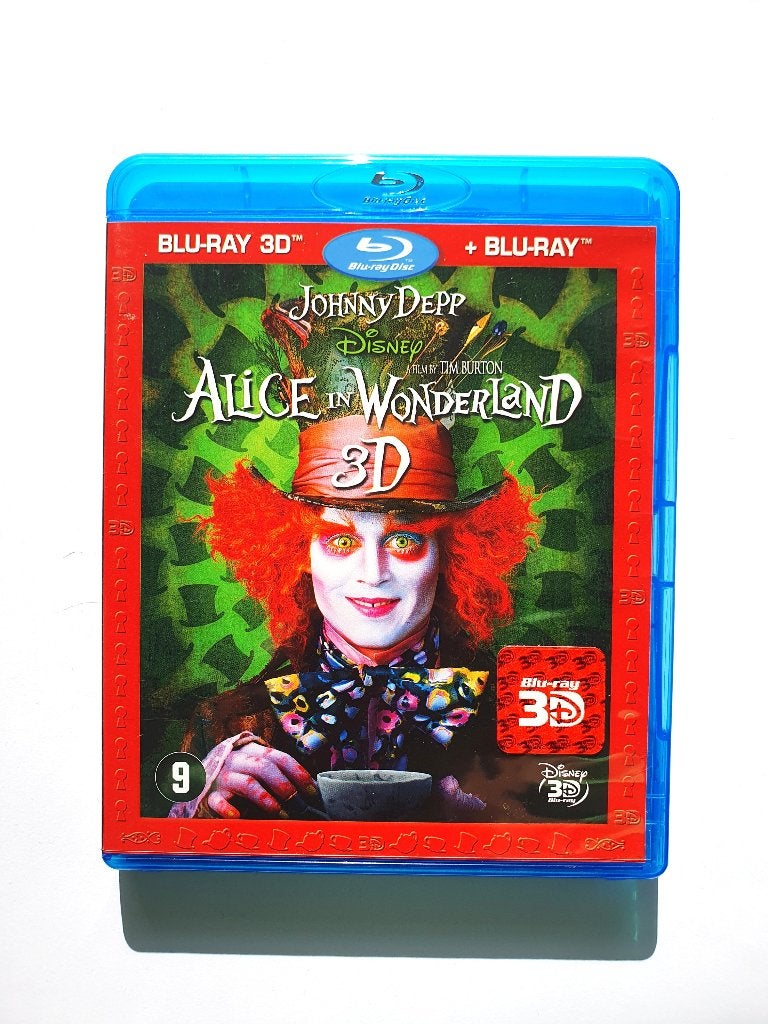 Alice In Wonderland 3D + 2D (2 disc), Science Fiction en Fantasy, Ophalen of Verzenden, Nederlands, 3D Blu-ray