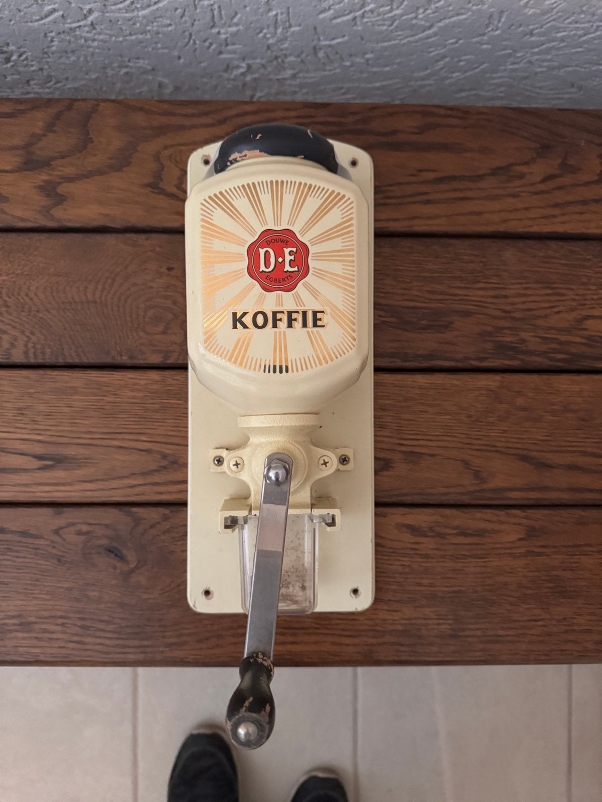 Vintage Douwe Egberts Wandkoffiemolen, Ophalen of Verzenden