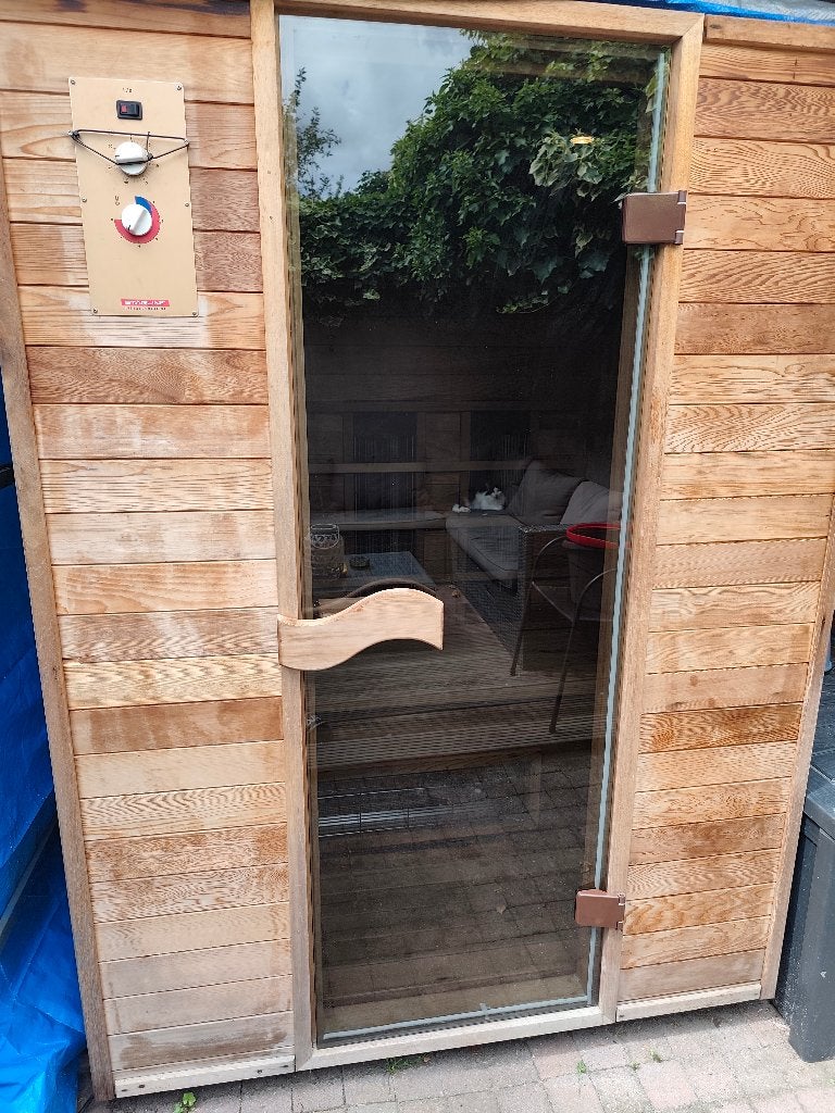 Infrarood sauna 1-persoons - werkend-zelf demonteren, Sport en Fitness, Sauna, Ophalen, Gebruikt, Infrarood, Complete sauna