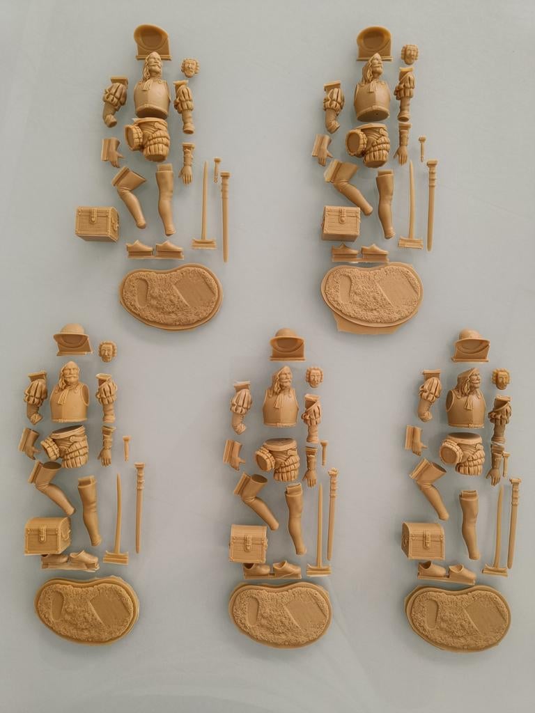 Amati Spanish conquistadors resin figuren 12cm., Ophalen of Verzenden, Nieuw, Groter dan 1:35, Figuur of Figuren