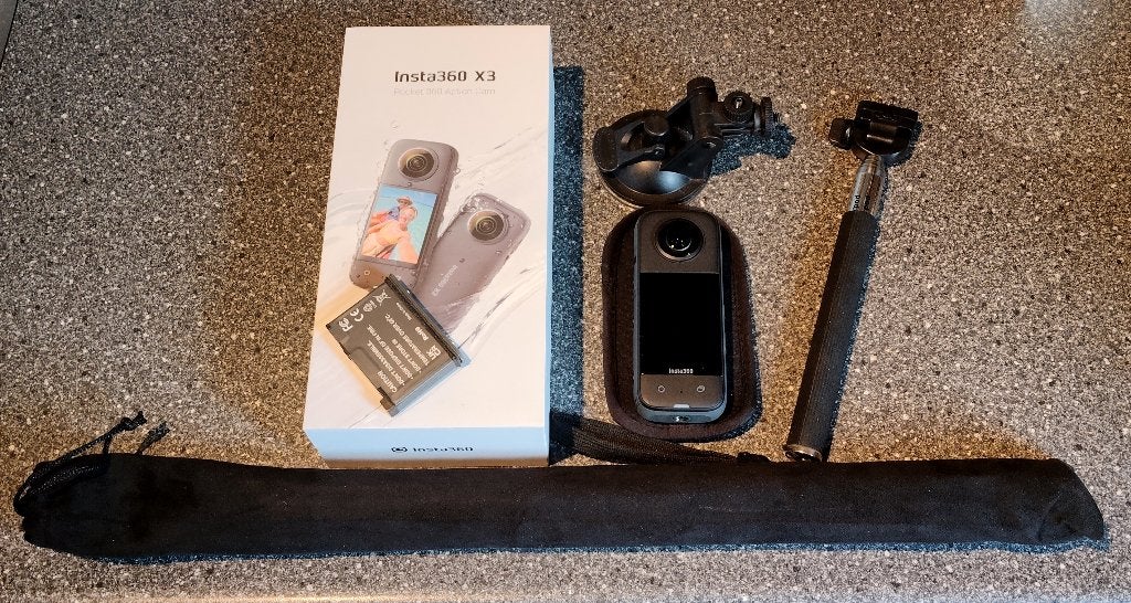 Insta 360 X3 camera set., Audio, Tv en Foto, Actiecamera's, Zo goed als nieuw, Overige merken, Ophalen of Verzenden