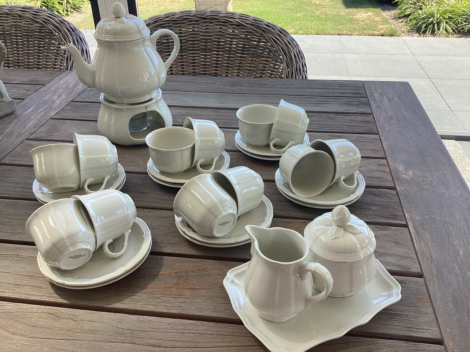 Villeroy & Boch Manoir Theeservies met rechaud en roomstel, Ophalen, Klassiek, Villeroy & Boch, Zo goed als nieuw