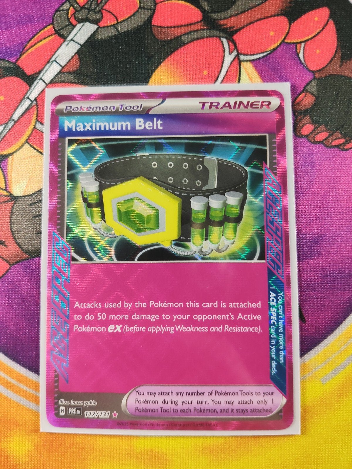 Pokémon TCG: Maximum Belt ACE SPEC Trainer Kaart, Ophalen of Verzenden, Zo goed als nieuw, Losse kaart