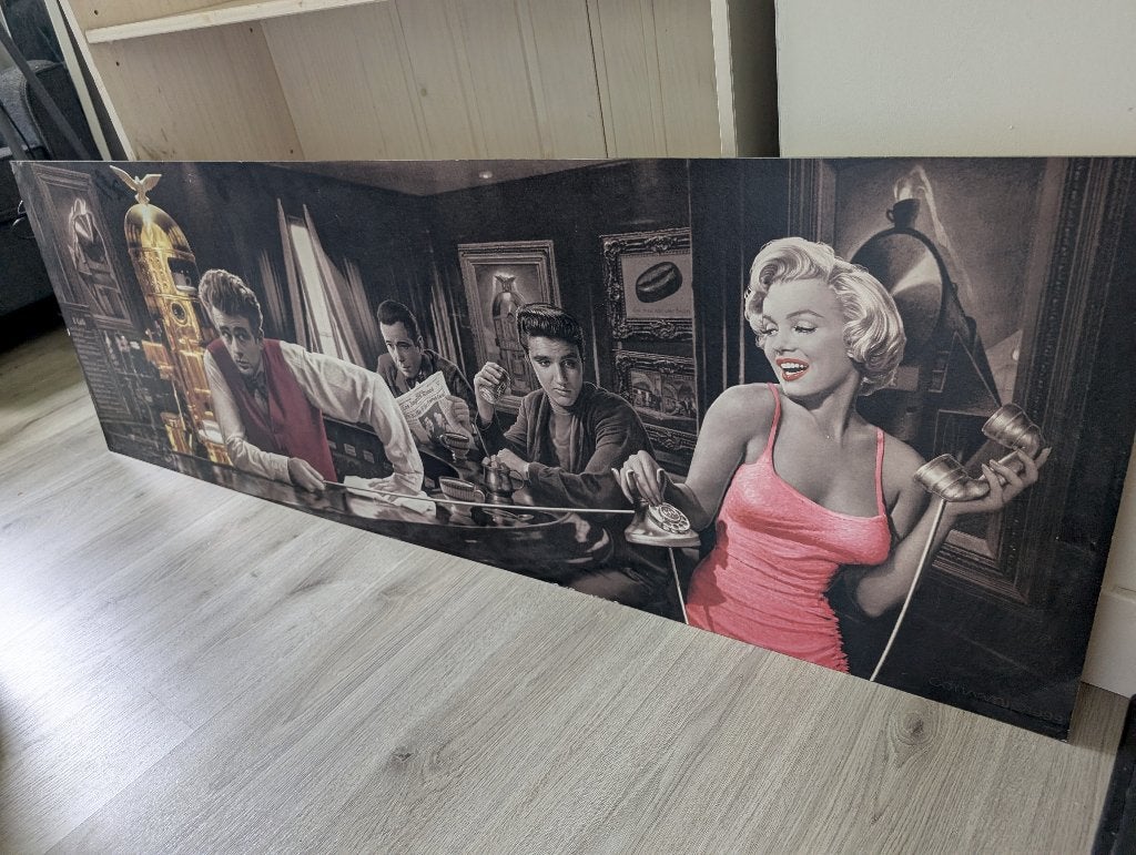 Schilderij/Print Marilyn Monroe, Antiek en Kunst, Film, Hout, Print, Ophalen