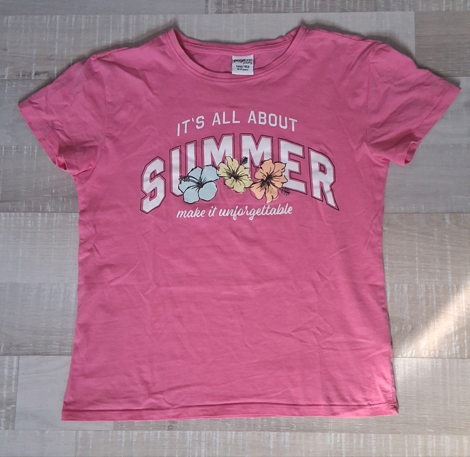 Roze shirt 146/152, Kinderen en Baby's, Kinderkleding | Maat 146, Ophalen of Verzenden, Zo goed als nieuw, Meisje, Shirt of Longsleeve