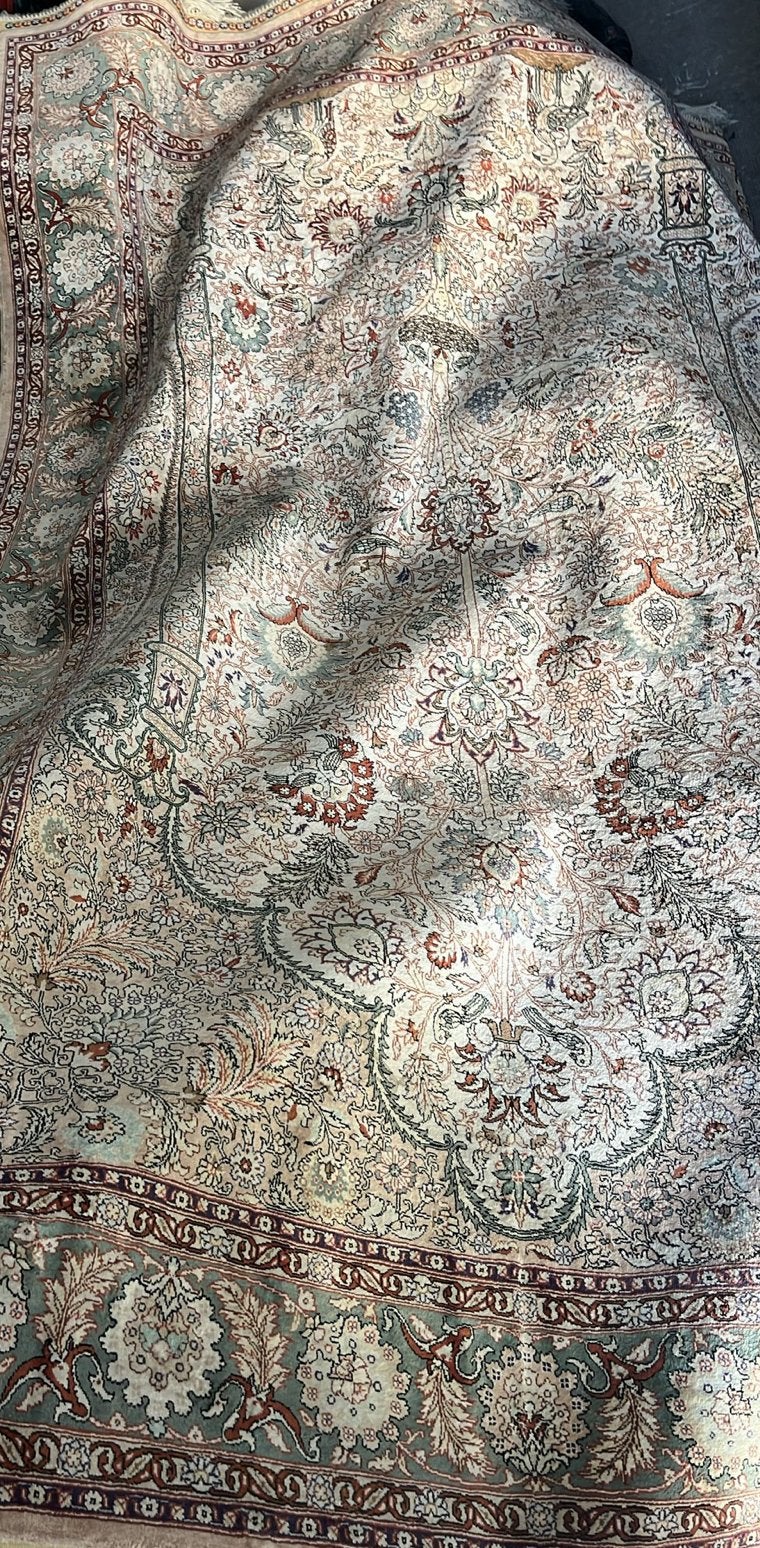 Prachtig Perzisch tapijt zijde en zijde, Huis en Inrichting, Stoffering | Tapijten en Kleden, Beige, 150 tot 200 cm, 200 cm of meer