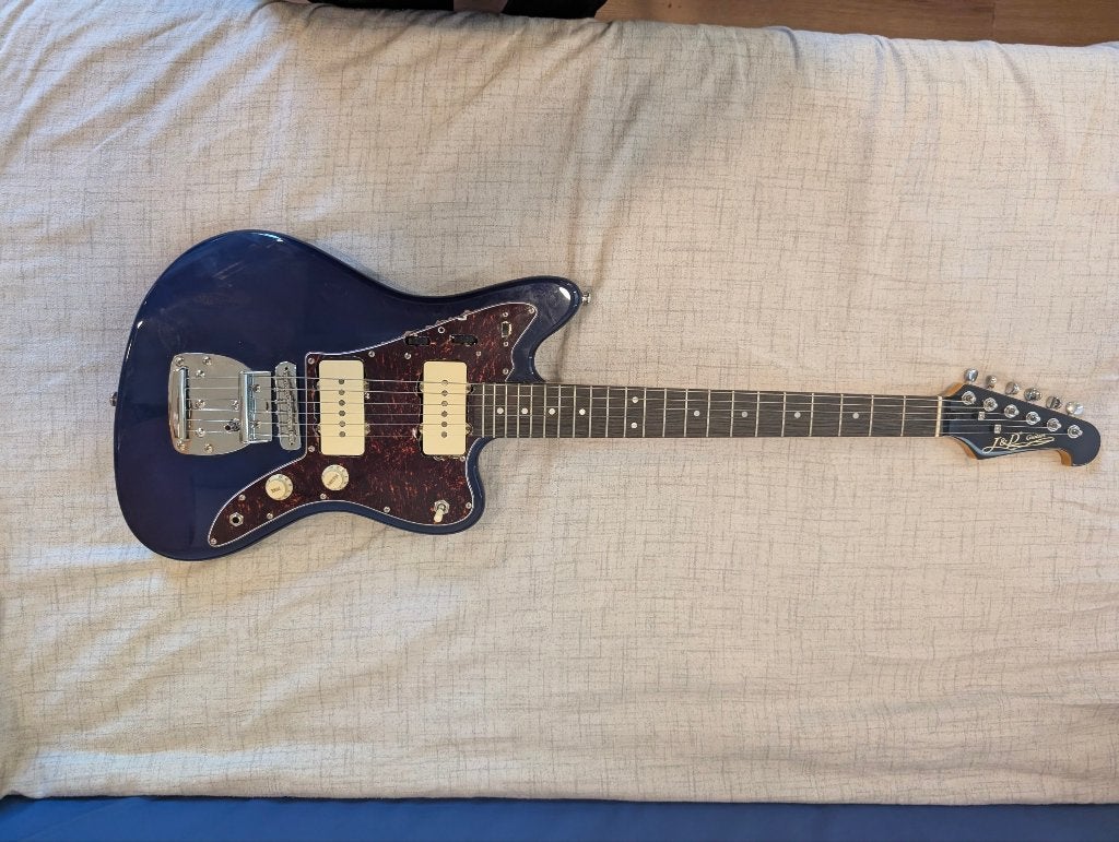 Custom gitaar (J&D) met Fender Vintera pickups & Buzzstop, Ophalen, Gebruikt, Solid body, Overige merken
