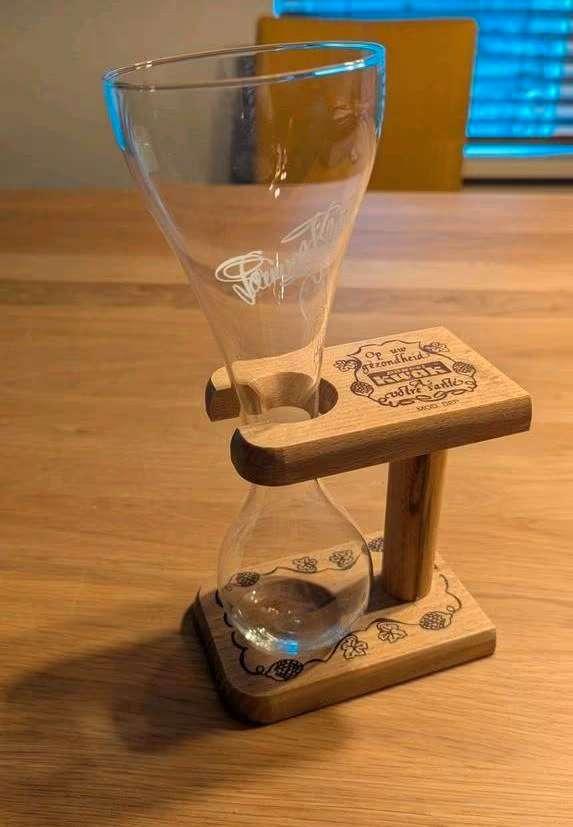Pauwel Kwak Bierglas met Houten Standaard, Ophalen of Verzenden, Zo goed als nieuw, Glas of Glazen, Overige merken