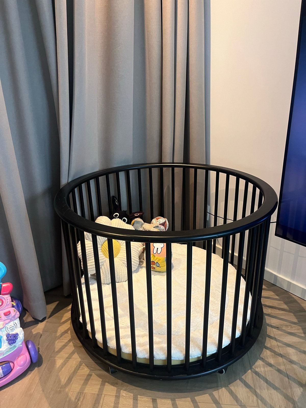 Bopita box rond - Zwart, Kinderen en Baby's, Boxen, Ophalen, Gebruikt, Rond, Boxkleed