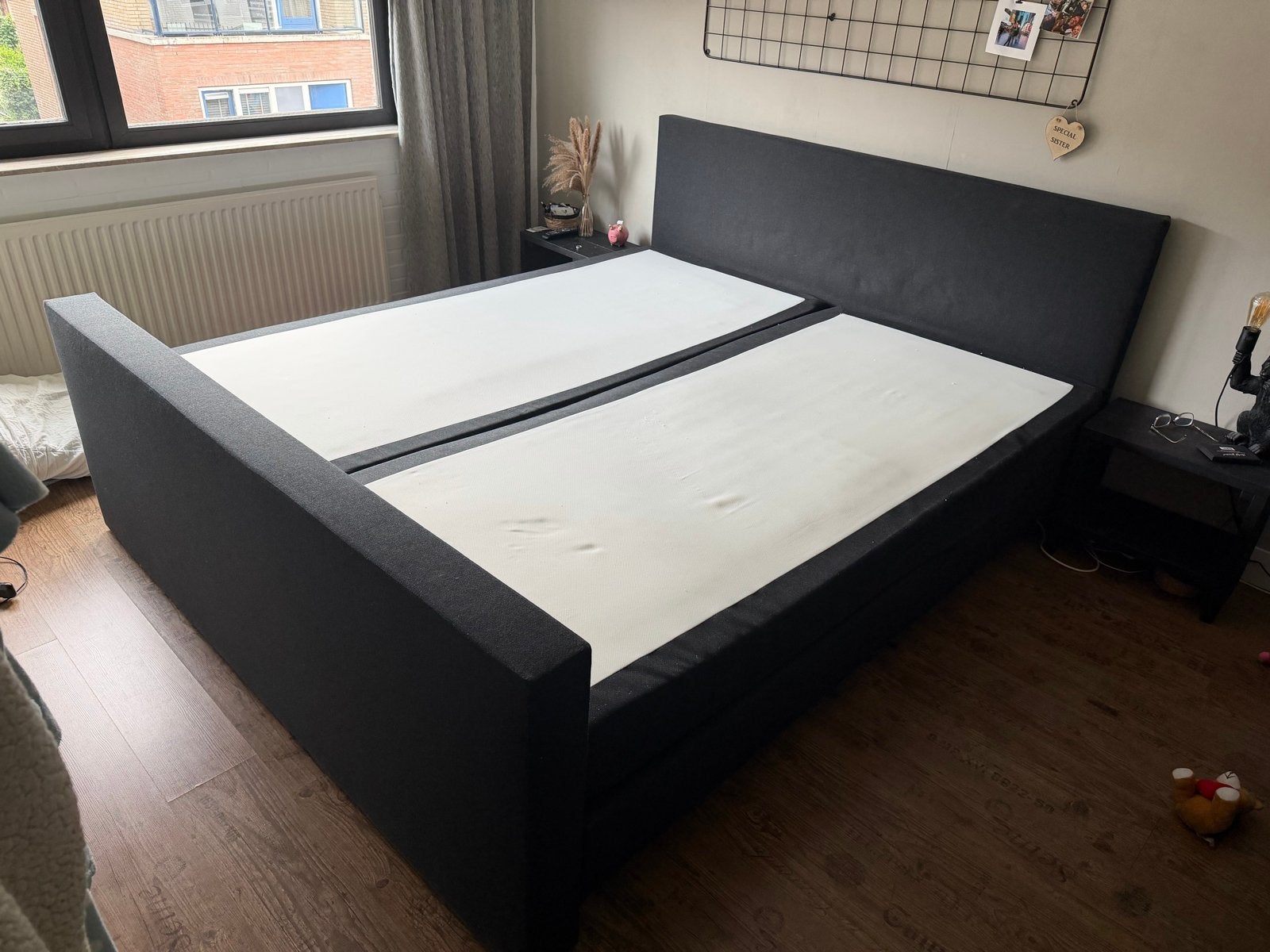 Boxspring 220 x 200, Ophalen, Nl, Gebruikt, Tweepersoons