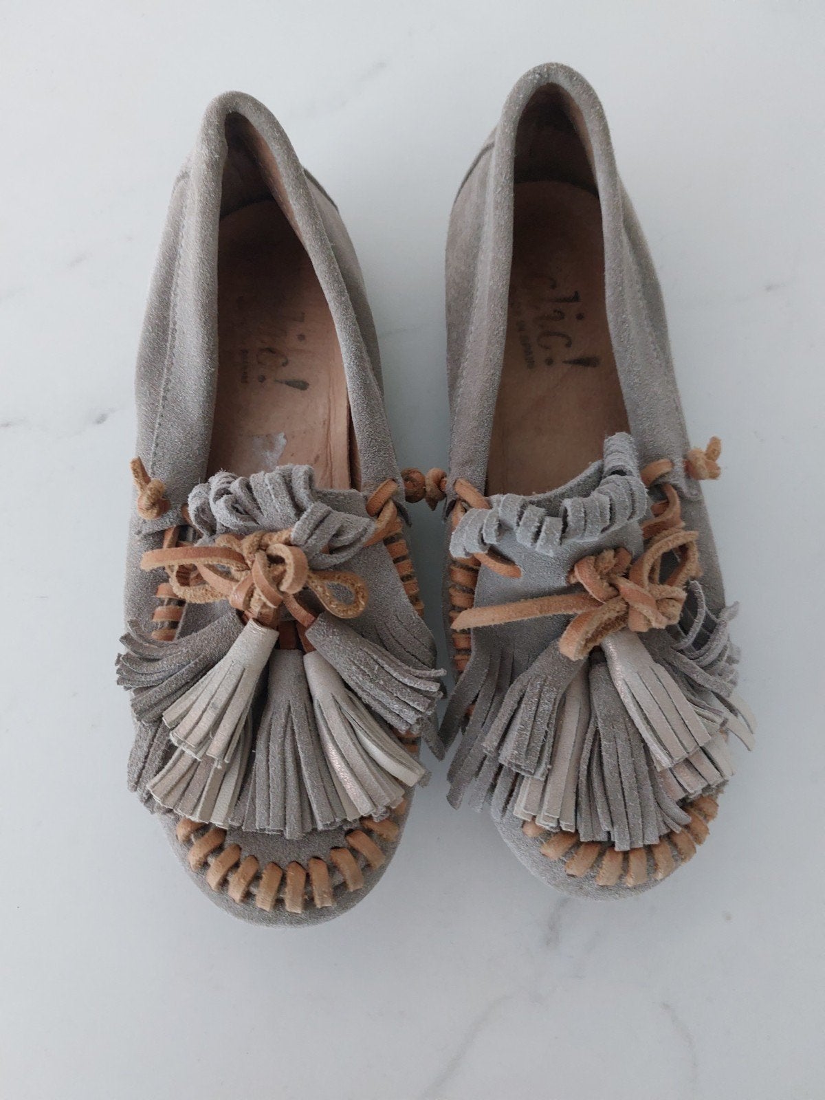 Clic! suède mocassins met franjes maat 31, Kinderen en Baby's, Ophalen of Verzenden, Meisje
