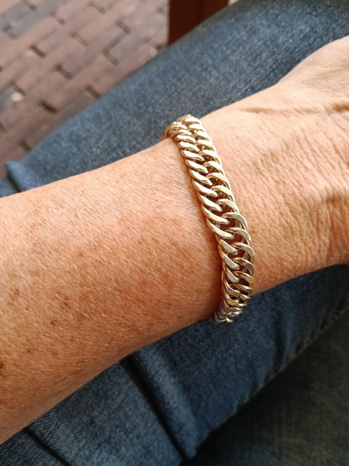 Gourmet schakelarmband zilver 925 - 22 gram, Gebruikt, Ophalen of Verzenden, Nvt, Nvt
