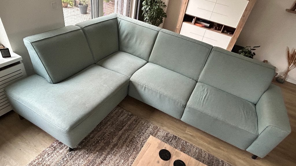 Mooie gebruikte hoekbank te koop, Huis en Inrichting, Banken | Bankstellen, Ophalen, 250 tot 300 cm, Gebruikt, Zie foto's