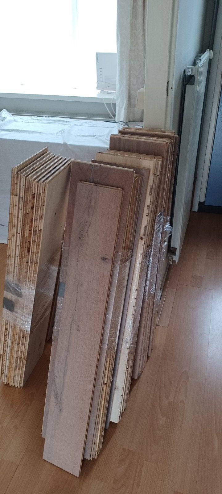 Parket Lamel eikenhout, Ophalen, 50 tot 150 cm, Nieuw, 5 tot 10 m²