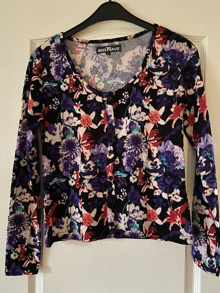 Musthave vest met bloemenprint Maat L, Maat 38/40 (M), Overige kleuren, Musthaves, Ophalen of Verzenden