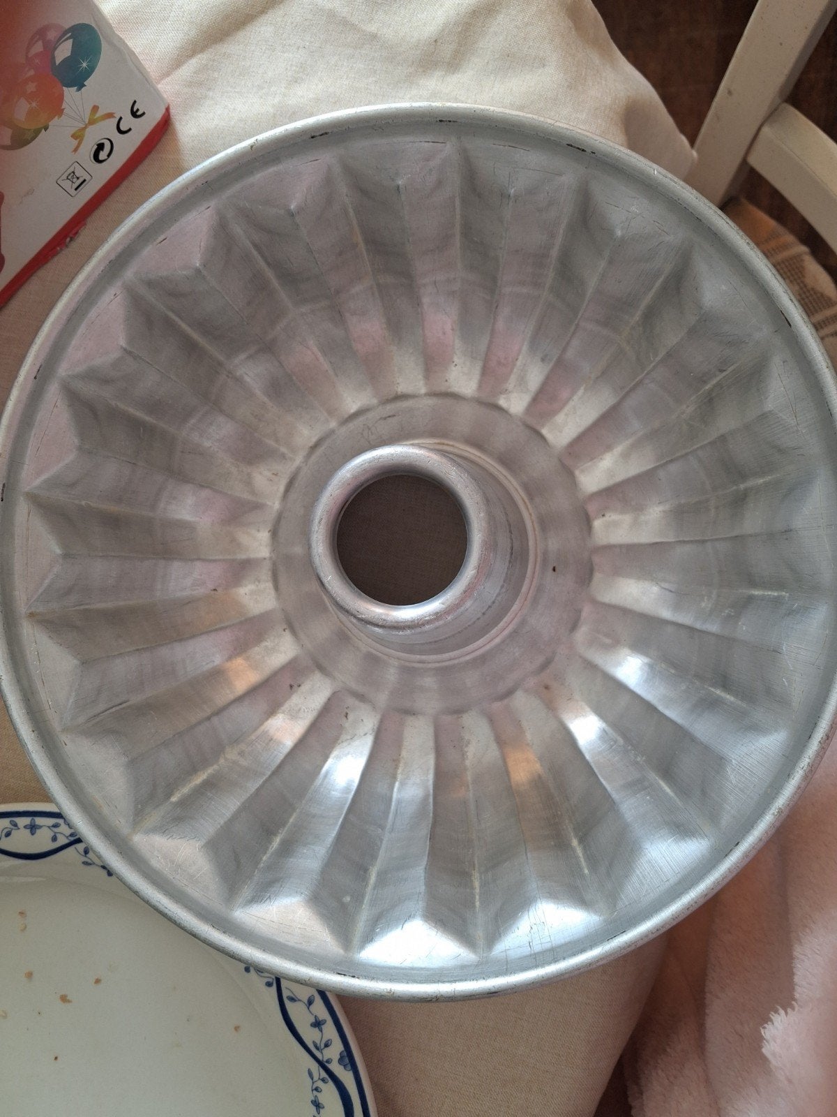 Metalen tulbandvorm, bakvorm voor cake of pudding, Zilver, Ophalen of Verzenden, Metaal, Overige merken