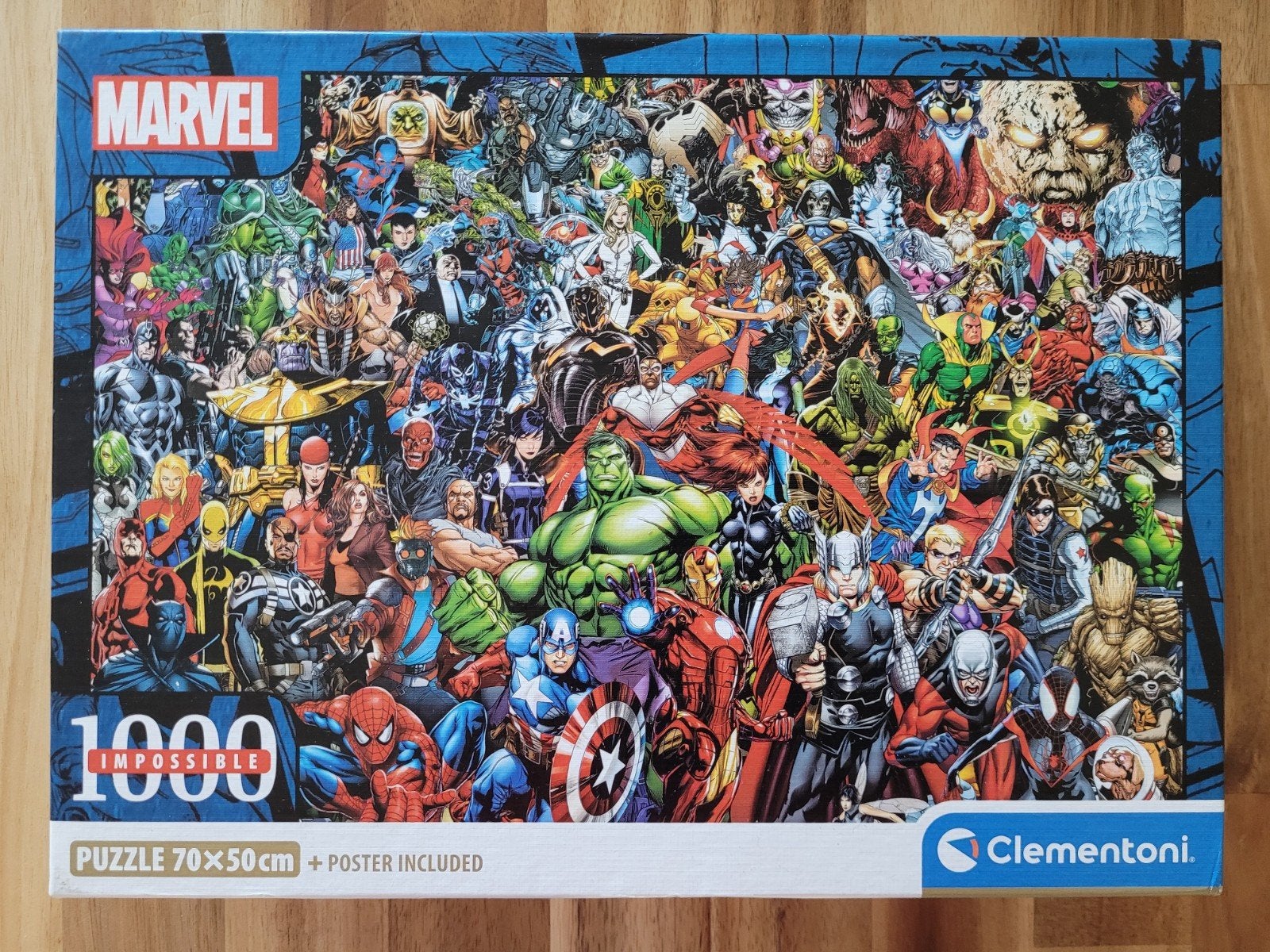 Marvel puzzel 1000 stukjes 70 x 50 zgan, Ophalen of Verzenden, 500 t/m 1500 stukjes, Zo goed als nieuw