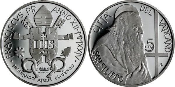 5 Euro Vaticaan 2024 - Sint Philip (12 Apostelen) - PROOF, Vaticaanstad, Verzenden, Zilver, 5 euro