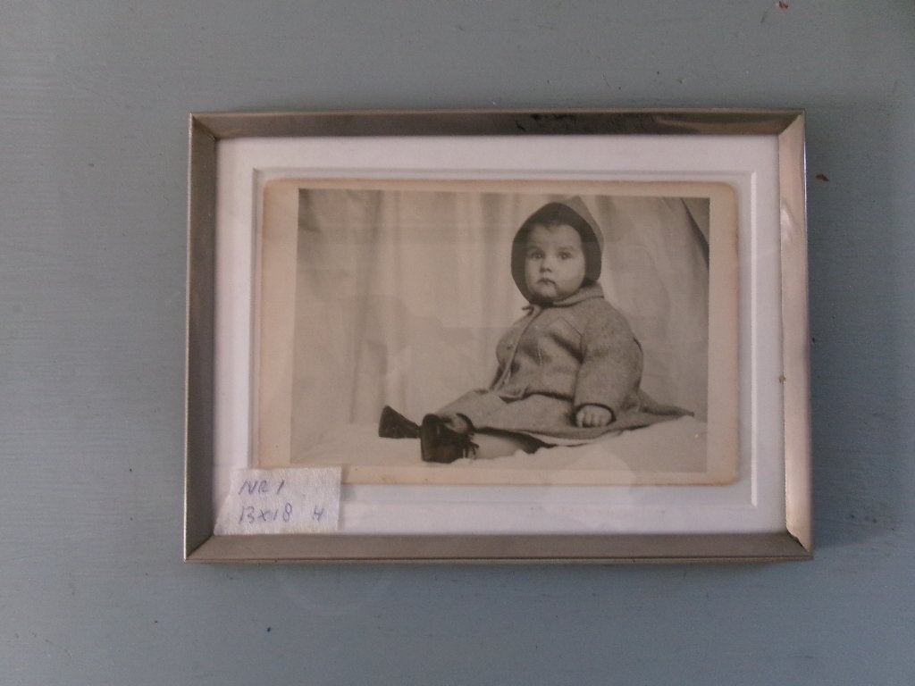Mooie zilverkleurig fotolijstje uit de jaren 50 nr 1, Ophalen of Verzenden