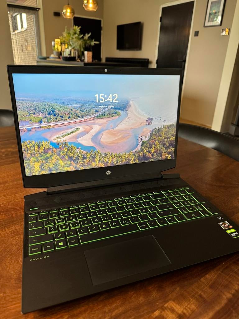 HP Pavilion Gaming GTX 1660TI Laptop (Ruilen Macbook), 50 Hz, Zo goed als nieuw, Minder dan 40 cm, Full HD (1080p)
