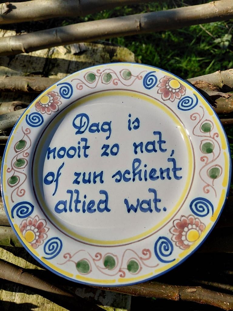 Bord met spreuk, Ophalen of Verzenden