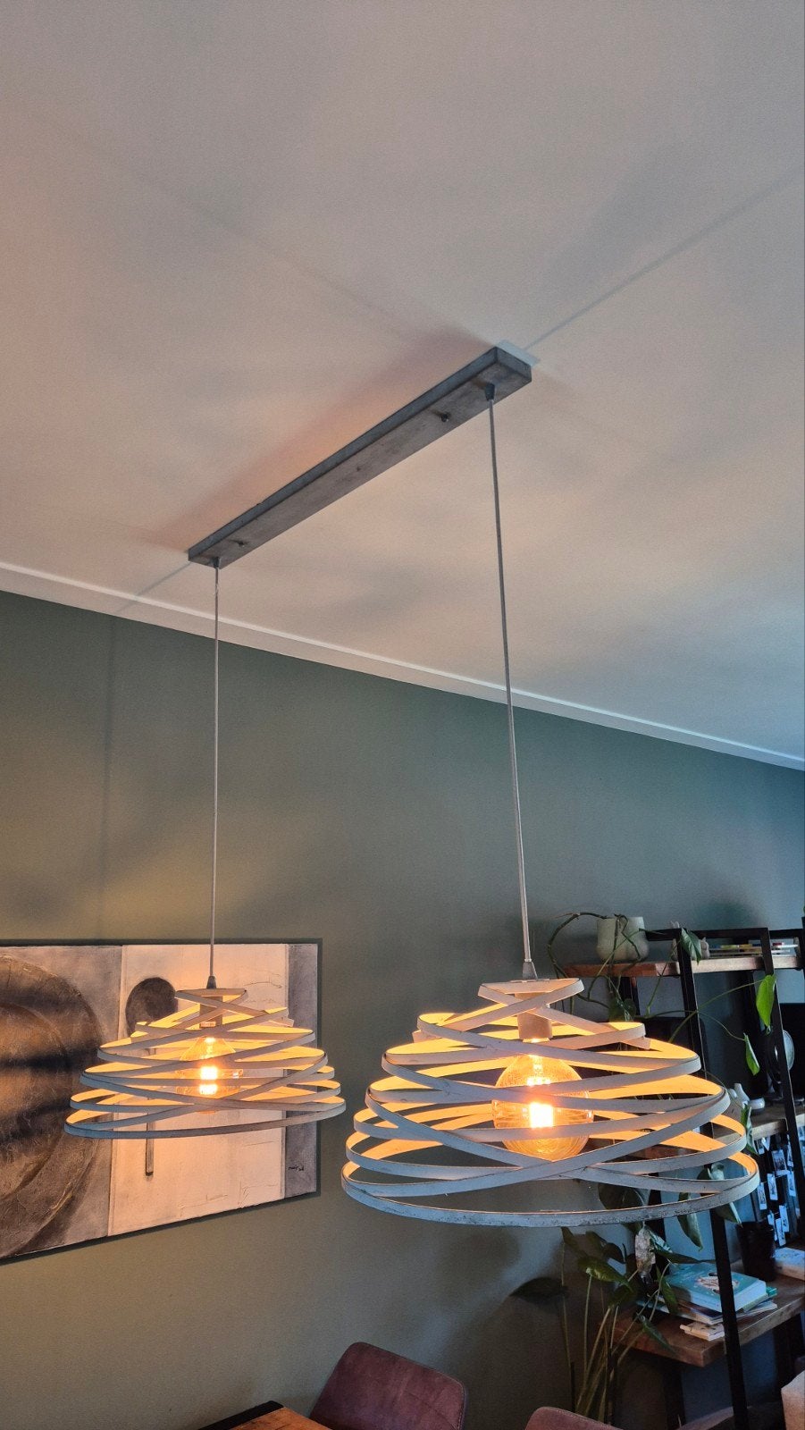 Hanglamp 'Spiral' Lifestyle Home Collection (spiraal/wokkel), Huis en Inrichting, Ophalen, Gebruikt, Modern, Scandinavisch, E27 (groot)
