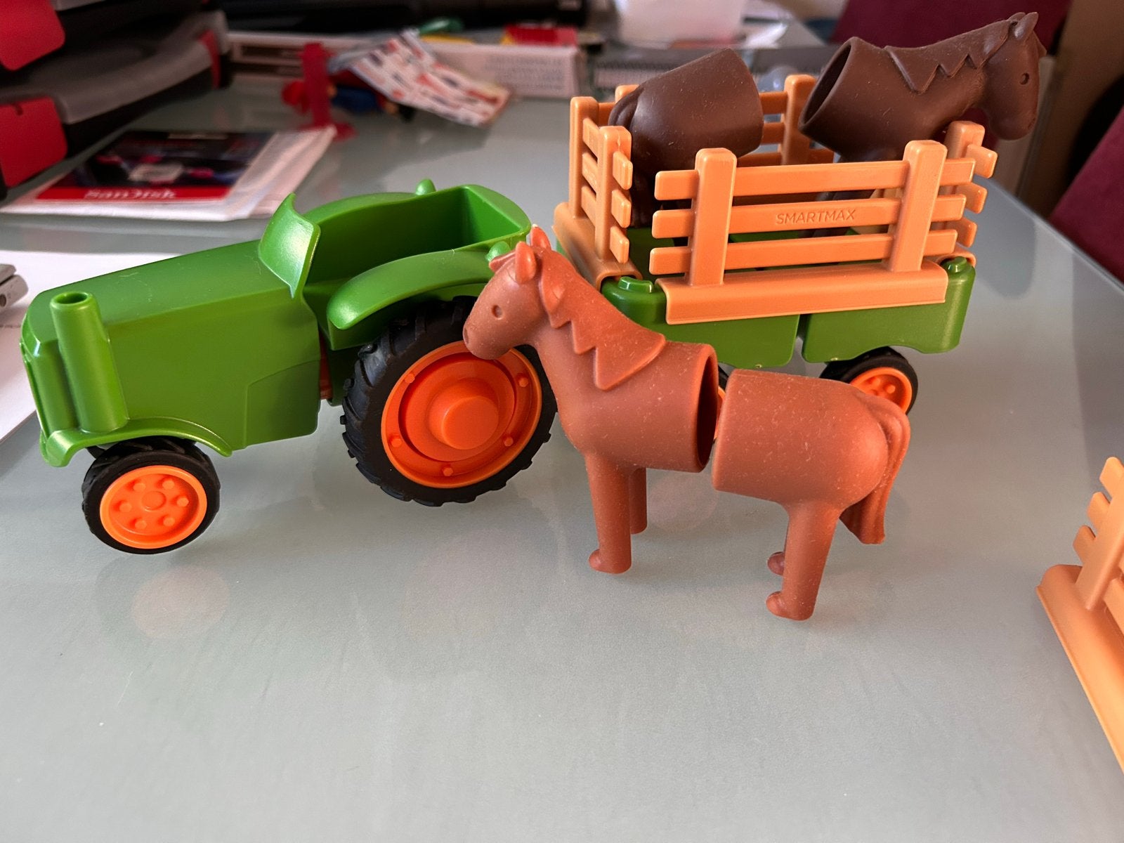 Smartmax tractor met aanhanger en paarden, Ophalen of Verzenden, Gebruikt, Bouwen