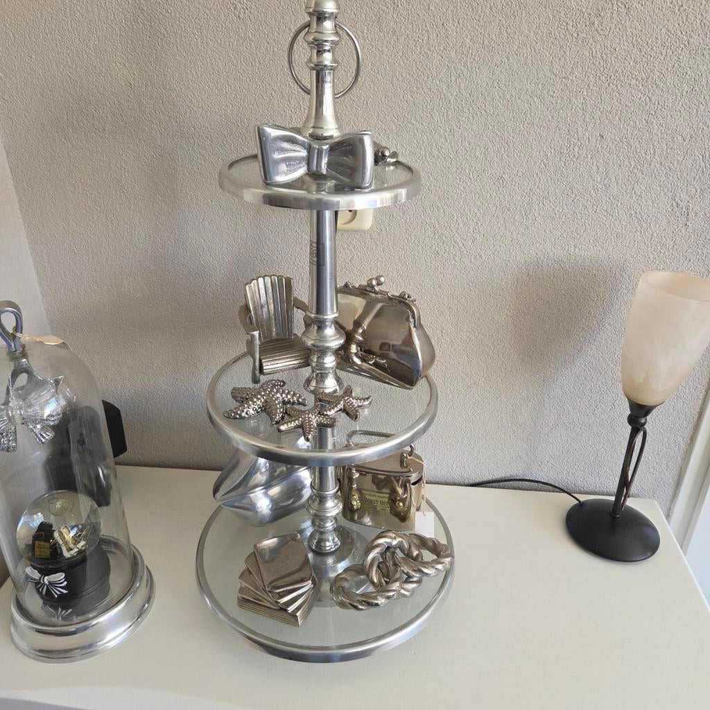 Riviera Maison etagère / display standaard – zilverkleurig, Ophalen of Verzenden, Zo goed als nieuw