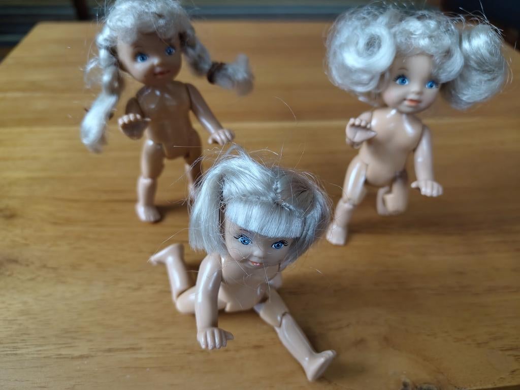 Vintage poppetjes met beweegbare ledematen, Verzamelen, Ophalen of Verzenden, Zo goed als nieuw, Popje