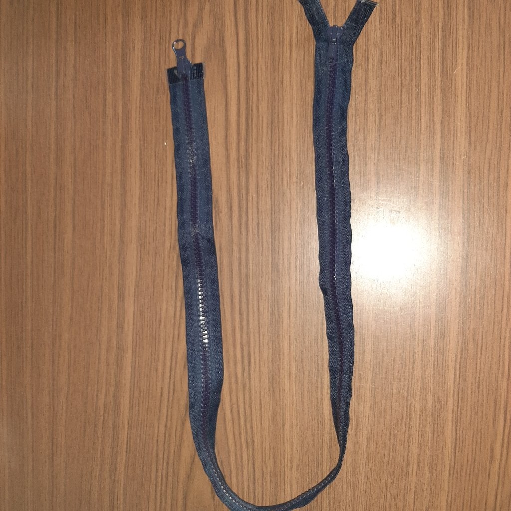 Donkerblauwe rits 80 cm deelbaar, Ophalen of Verzenden, Zo goed als nieuw, Rits of Sluiting