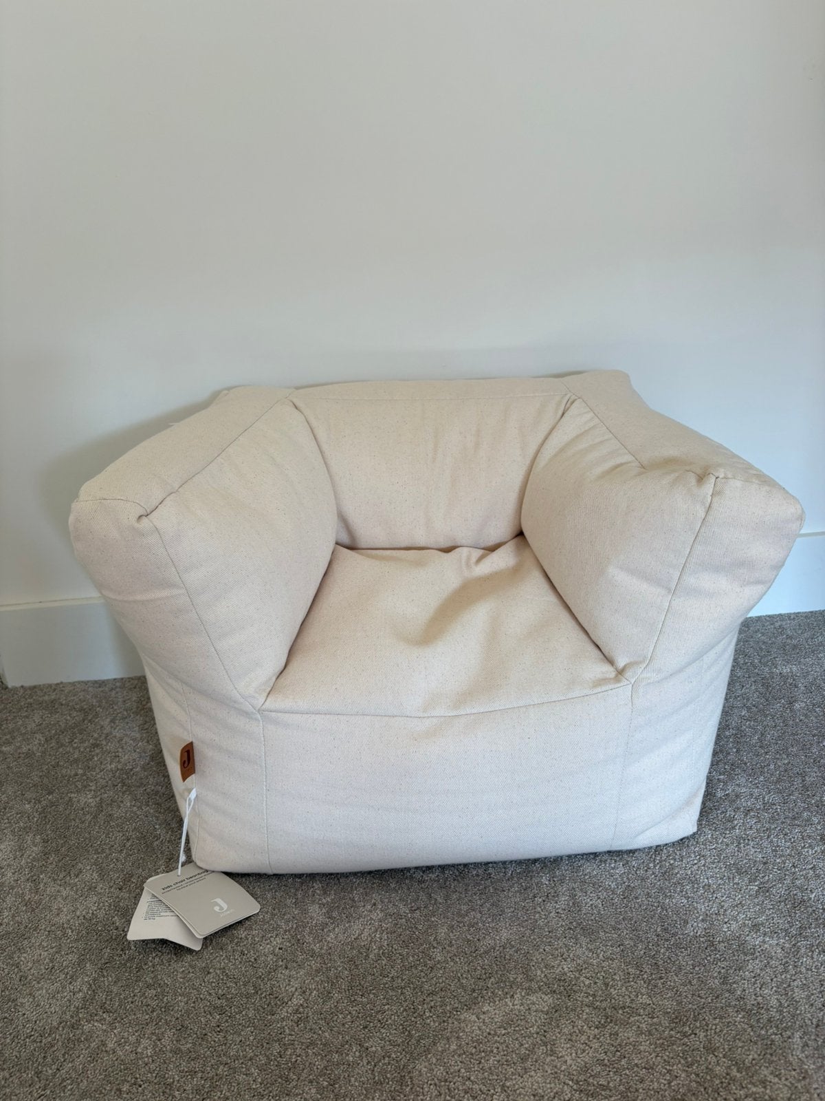 Kids chair beanbag van Jollein NIEUW, Ophalen, Zo goed als nieuw, Beige
