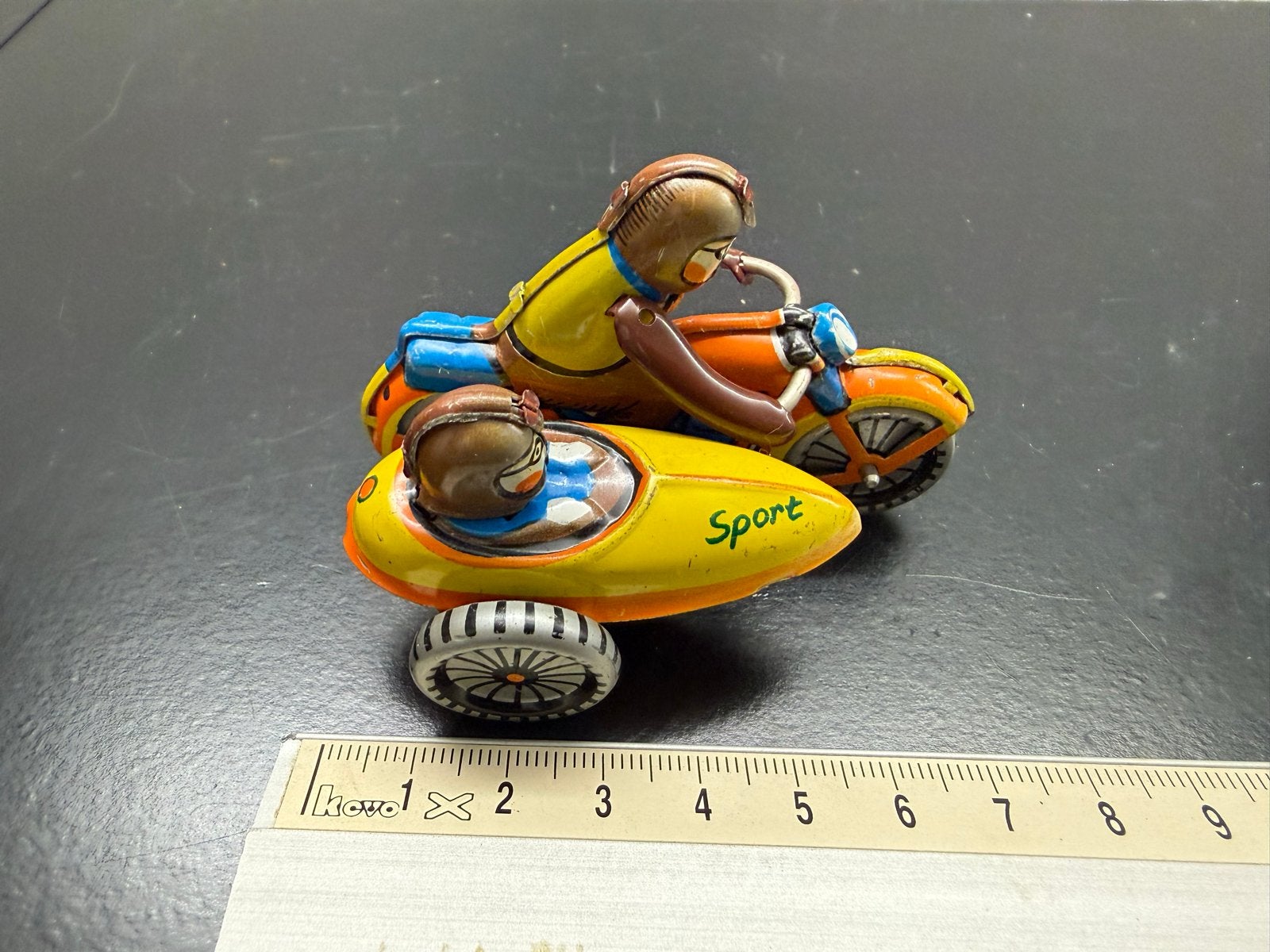 Vintage blikken motor met zijspan - Made in Germany, Verzenden, Gebruikt