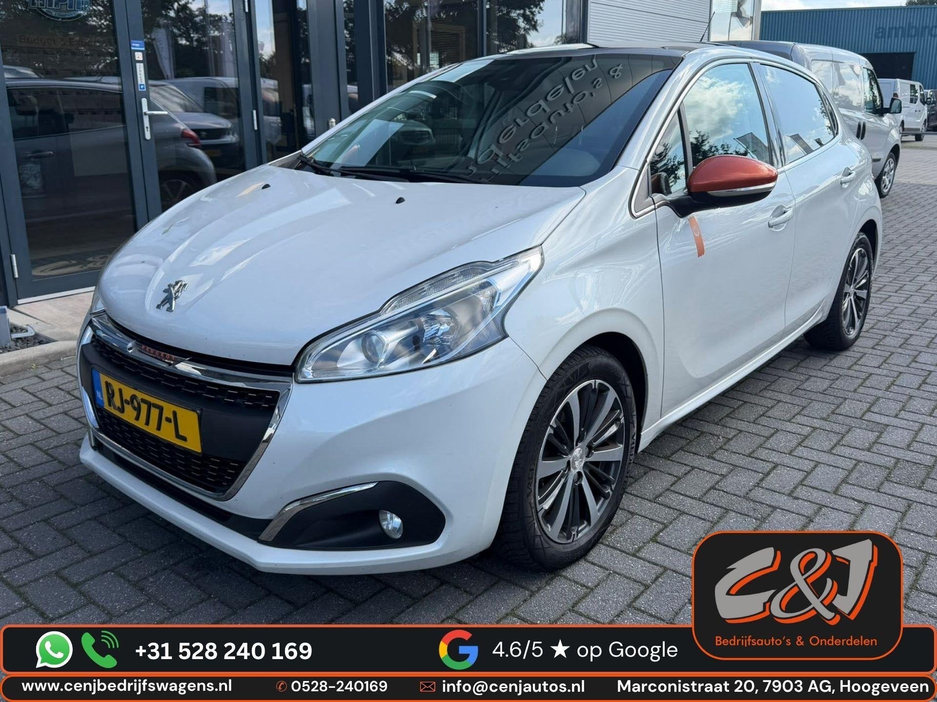 Peugeot 208 1.2 PureTech Roland Garros airco l cruise l pano, Wit, Handgeschakeld, Benzine, Peugeot
