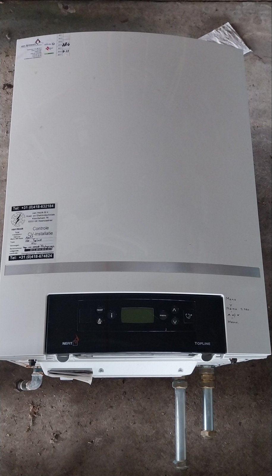Nefit TopLine HR 45 condensing boller, 30 tot 80 cm, Gebruikt, Hoog rendement (Hr), Cv-ketel of Combi-ketel