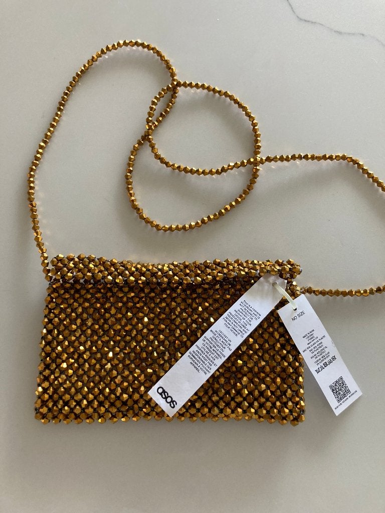 Nieuwe goudkleurige mini crossbody tas van Asos Design, Overige kleuren, Schoudertasje, Ilewap, Nieuw