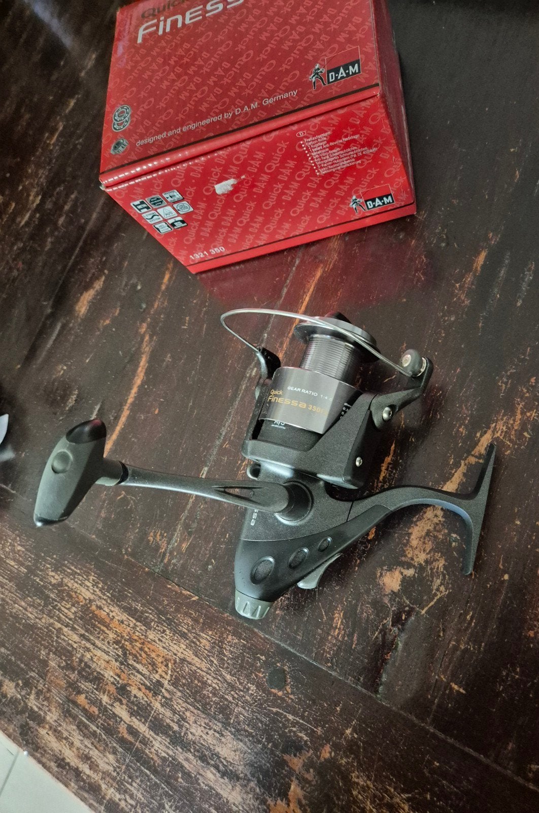 DAM Quick Finessa 350FS. vrijloopmolen/baitrunner. Nieuw., Watersport en Boten, Hengelsport | Karpervissen, Dam, Quick Finessa