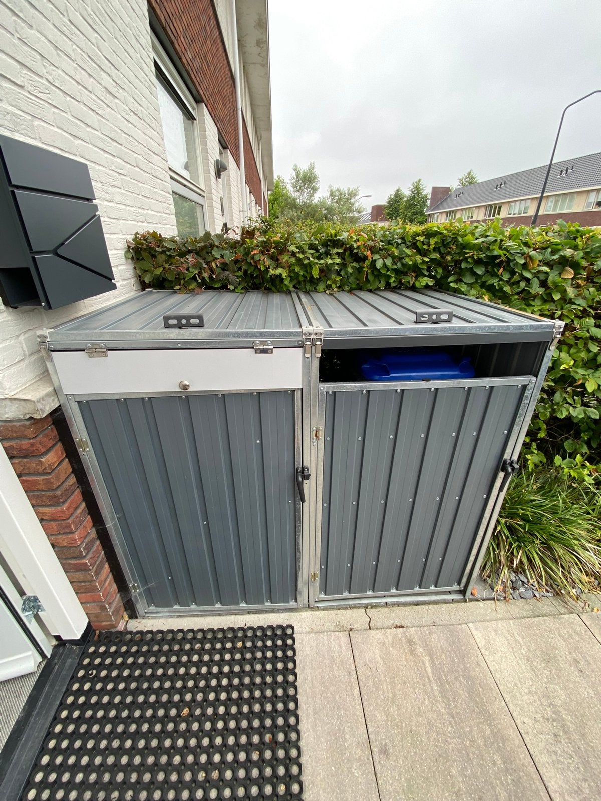Containerombouw voor twee containers - Metaal, Ophalen, Gebruikt, Metaal, Containerberging