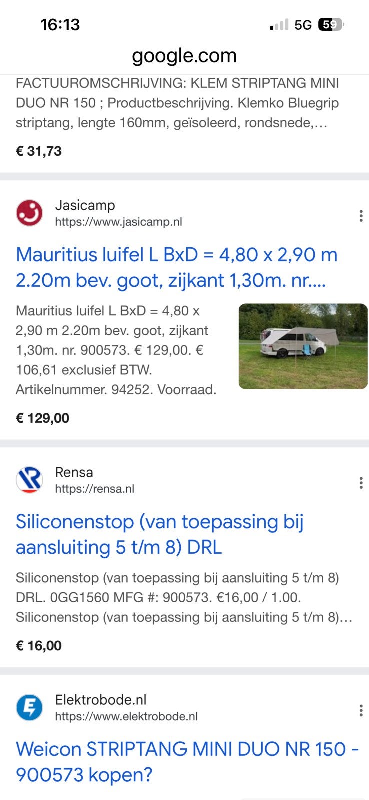 Luifel Mauritius L, Ophalen of Verzenden, Nieuw